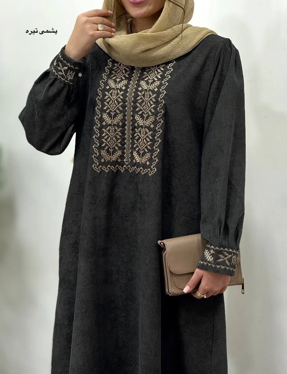 پیراهن مانتویی گلدوزی هدیه